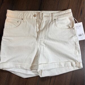 H&M Cream Jean Shorts